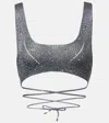 Bananhot Alma Sequined Top In Grey