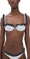 Bananhot Angela Bikini Top White Polka In Multi