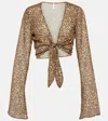 Bananhot Animal-print Beach Cover-up In Brown