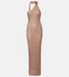 Bananhot Aretha Sequined One-shoulder Maxi Dress In Brown