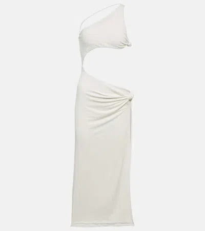 Bananhot Ariana Cutout One-shoulder Beach Dress In White