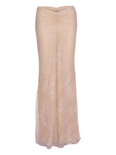 Bananhot Balena Lace Skirt In Pink