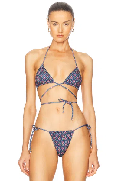 Bananhot Bell Bikini Top In Dark Royal
