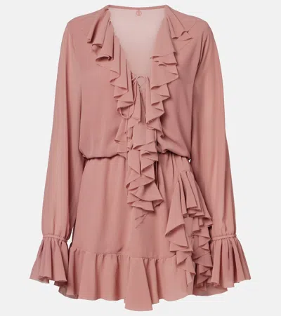 Bananhot Bellen Ruffled Minidress In Pink