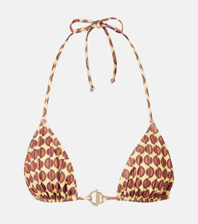 Bananhot Berry Triangle Bikini Top In Brown