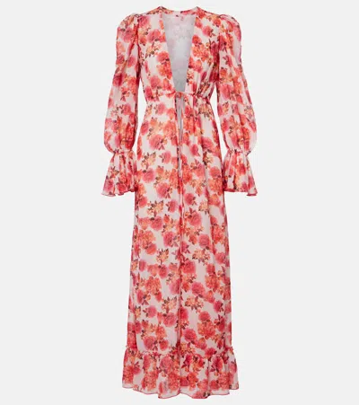 Bananhot Berta Floral Beach Cover-up In Red