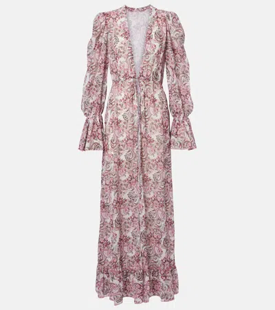 Bananhot Berta Paisley Beach Cover-up In Brown