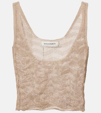Bananhot Bia Semi-sheer Top In Brown