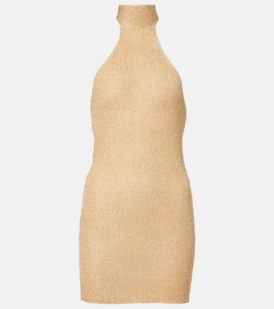 Bananhot Blair Sequined Minidress In Brown