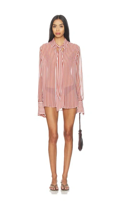 Bananhot Bowie Shirt Dress In Red