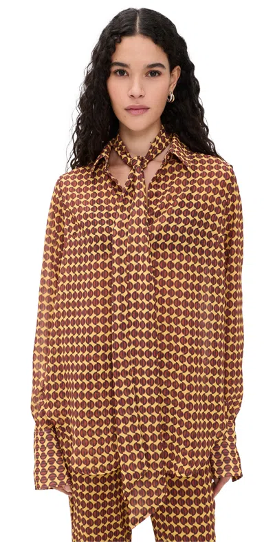 Bananhot Bowie Shirt Ogee In Brown