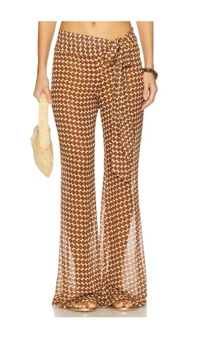 Bananhot Bowie Wide Leg Pants In Brown