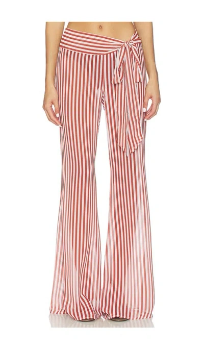 Bananhot Bowie Wide Leg Pants In Red