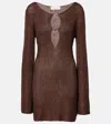 Bananhot Candy Sequined Minidress In Brown