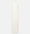Bananhot Carrie Halterneck Jersey Maxi Dress In White