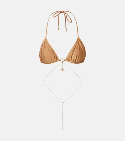 Bananhot Chain Bikini Top In Brown
