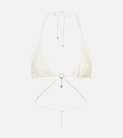 Bananhot Triangle Bikini Top In White