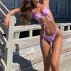 Bananhot Cherry Bikini Top In Purple In Purple