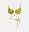 Bananhot Cherry Ruched Bikini Top In Pascalo