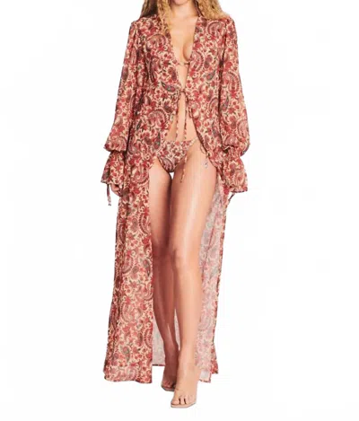 Bananhot Chiffone Cover Up In Paisley In Multi