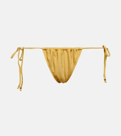 Bananhot Chili Bikini Bottoms In Gold Lurex