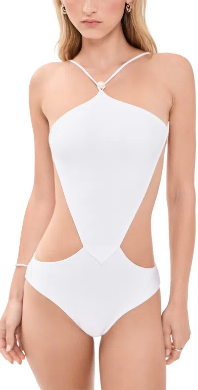 Bananhot Clio Pearl One-piece Swimsuit White