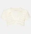 Bananhot Coco Knitted Cotton-blend Crop Top In White