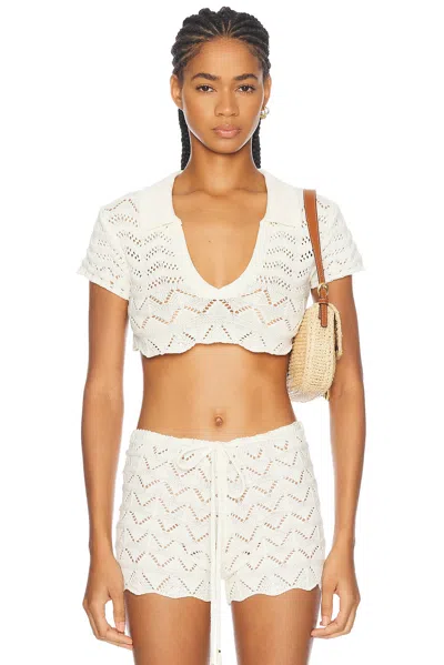 Bananhot Coco Shirt In Knitted White