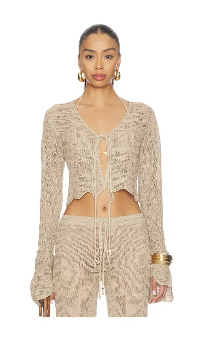 Bananhot Corin Cardigan In Neutral