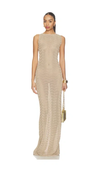 Bananhot Corin Maxi Dress In Gold