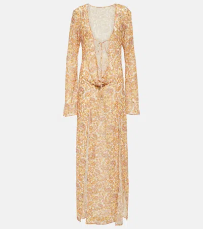 Bananhot Desert Paisley Beach Dress In Multicoloured