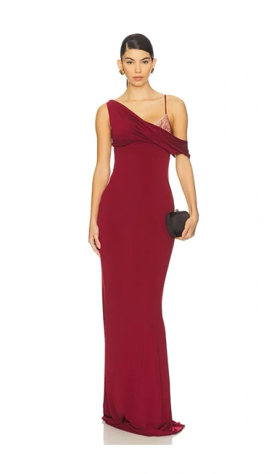 Bananhot Elektra Dress In Burgundy