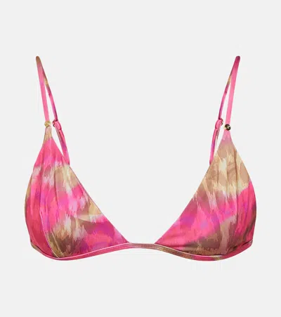 Bananhot Emi Triangle Bikini Top In Multicoloured