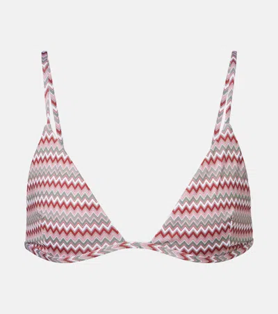 Bananhot Emilynn Chevron Bikini Top In Multi