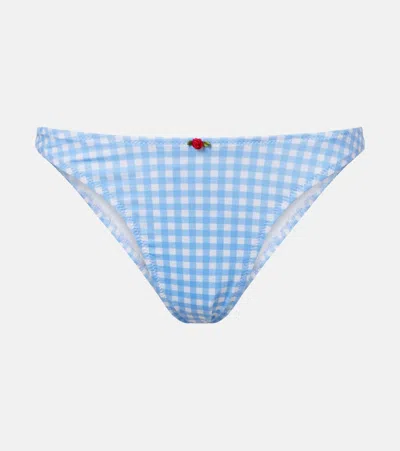 Bananhot Esme Gingham Bikini Bottoms In Blue