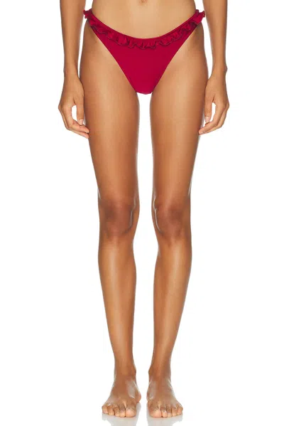 Bananhot For Fwrd Angela Bikini Bottom In Burgundy