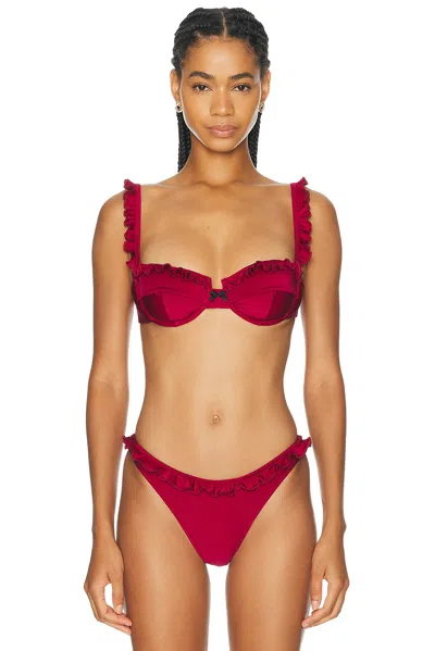 Bananhot For Fwrd Angela Bkini Top In Burgundy