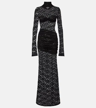Bananhot Francisca Floral Lace Maxi Dress In Brown