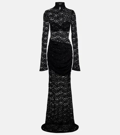Bananhot Francisca Lace Maxi Dress In Black