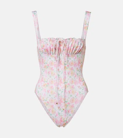 Bananhot Gia Floral Swimsuit In Pink