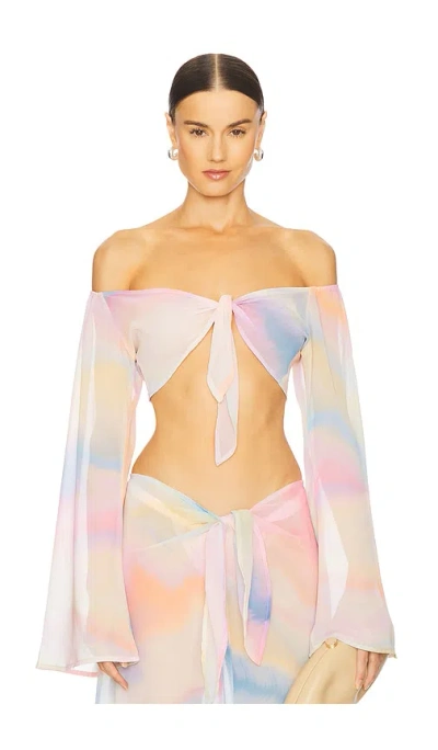 Bananhot Grace Top In Pink Lagoon