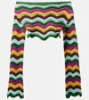 Bananhot Helena Striped Cotton-blend Crop Top In Multi