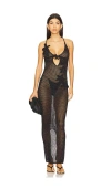 Bananhot Hilsa Glitter Open-knit Maxi Dress
