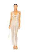 Bananhot Hilsa Maxi Dress In Knitted Sand