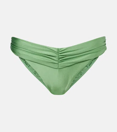 Bananhot Iris Ruched Bikini Bottoms In Green