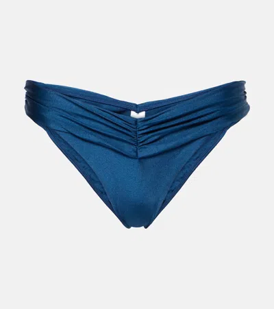 Bananhot Jasmin Ruched Bikini Bottoms In Blue