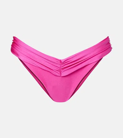 Bananhot Jasmin Ruched Bikini Bottoms In Pink