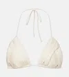 Bananhot Jasmin Ruched Triangle Bikini Top In Neutral