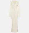Bananhot Kyle Sequined Knitted Maxi Dress In Neutral