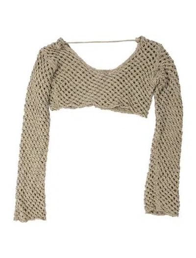 Pre-owned Bananhot Lace Pattern Cover-up In Neutrals